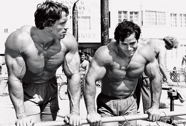 Arnold and Franco training together